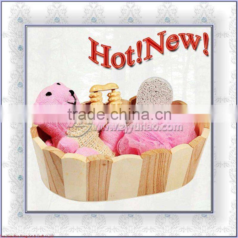 2013 natural wooden bucket bathroom accessorie