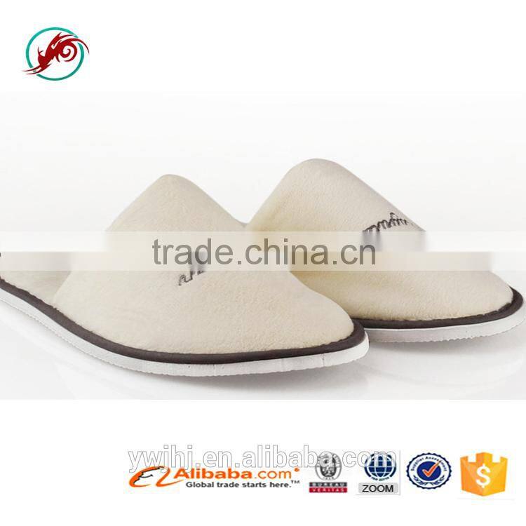 Latest Soft Sole Slippers Velvet Hotel Slipper Ladies Flat Slipper(HJCT1000)