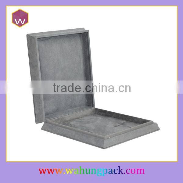 Fancy Black Plastic Jewelry Gift Box For Necklace/Pendant Wholesale & Custom Necklace Package Box