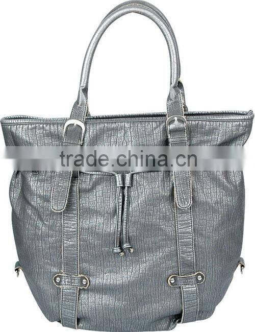 2015 new design classical dark silver PU leather shoulder bags handbags