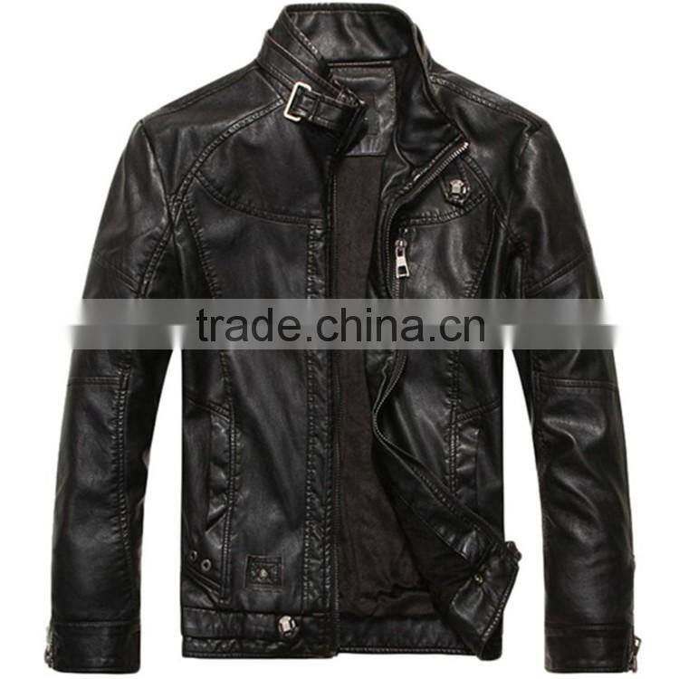 Custom High Quality Original YKK Zippers Faux Leather Jackets