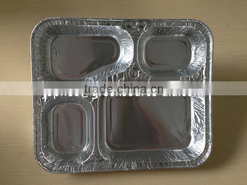 Mutli-compartment aluminum foil container