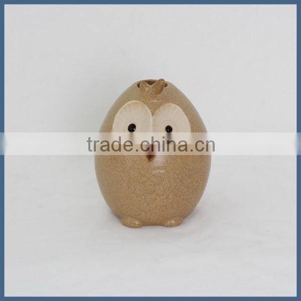 Top selling cheap small beige ceramic owl ornaments