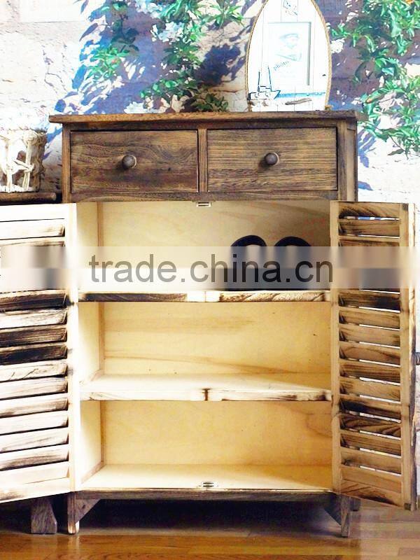 American rural Antique wood shoes cabinet