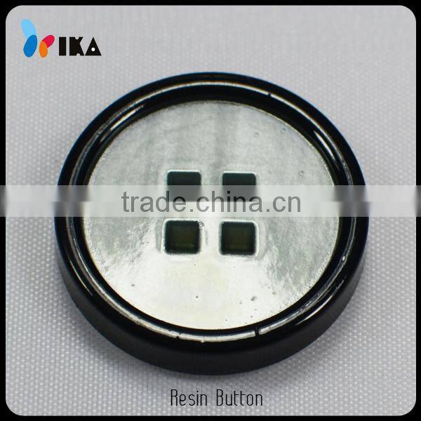 fantastic red and black square holes resin button