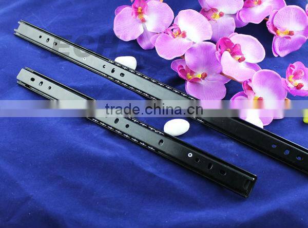 DSE-8561 2 fold steel black metal drawer slide rail
