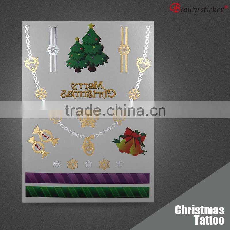 Festival Metallic Christmas Temporary Tattoo