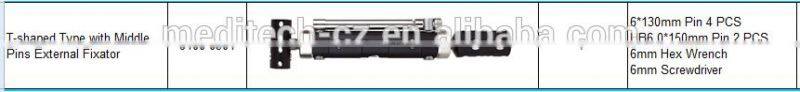 Orthopedic Straight Type with Middle Pins External Fixator, External Fixation System