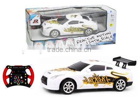 Alibaba kids toys 4CH 1:24 rc car with Steering Wheel