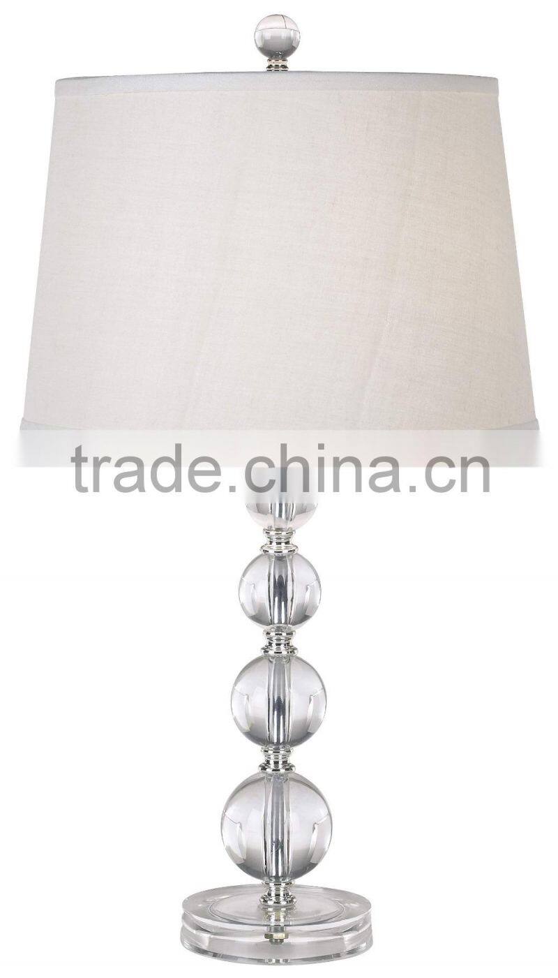 11.22-1 Slim-line and gracious profile sits atop a round A cool and chic look Stacked Ball Acrylic Table Lamp
