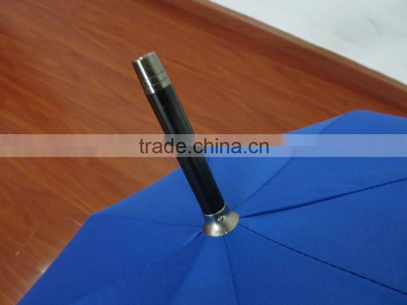 high quality golf umbrella, straight umbrella with torch/light