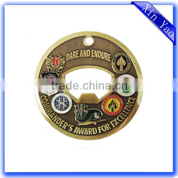 Factory promotion antique zinc alloy custom bottle opener keychain