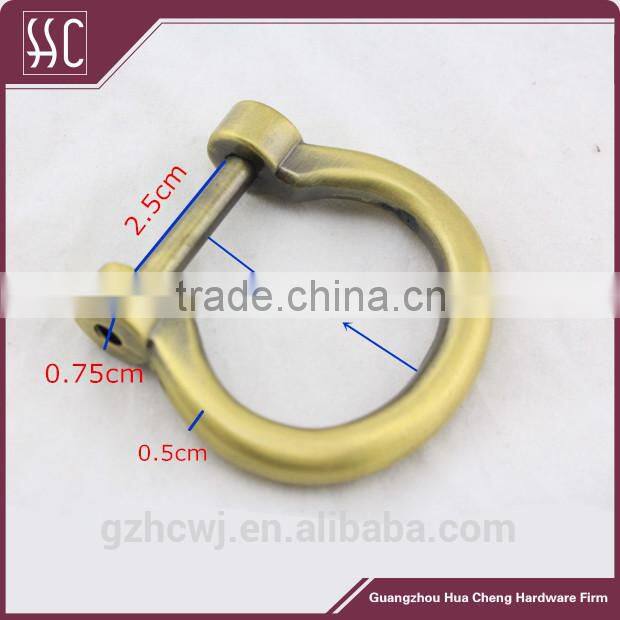 D ring for handbag,screw metal D ring,open d ring for handbag accessory