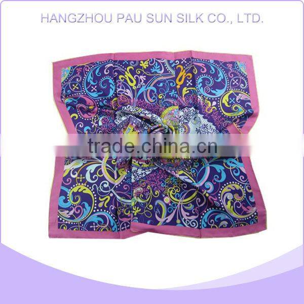 New type top sale 100% silk scarf 90cm x90cm