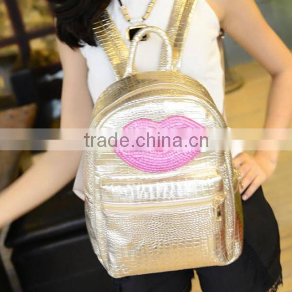china wholesale leisure time blingbling cute backpack