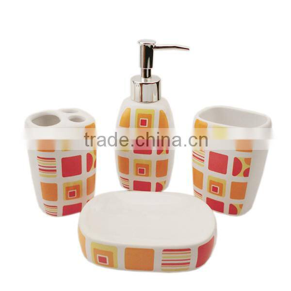 Glazed bath ceramic bathroom set