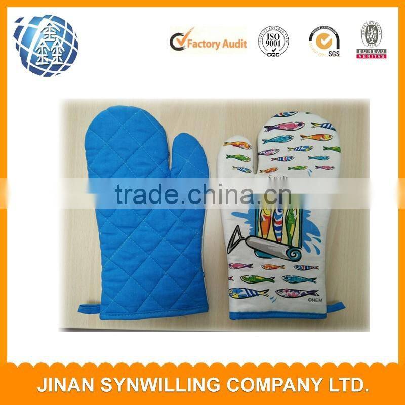 Christmas kitchen gift Heat Resistant Double Oven Mitts - Quilted Cotton Interior cotton Gloves