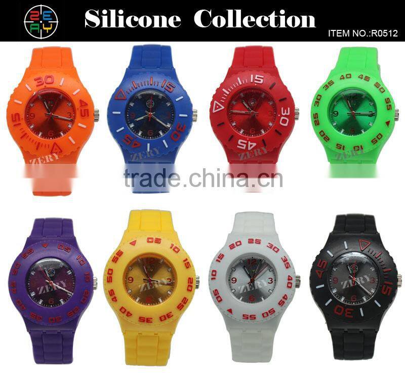 custom logo printed retro watch, silicone strap retro watch R0663