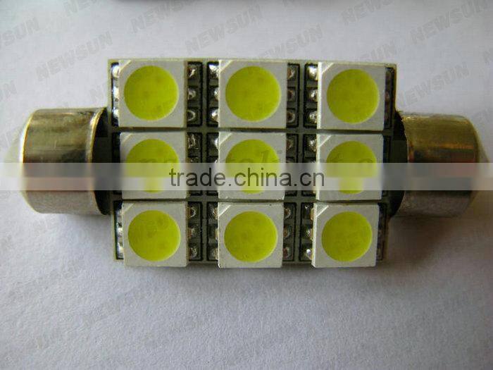 2014 New product auto dome festoon light 39mm 9SMD 5050 wholesale price car interior reading lights