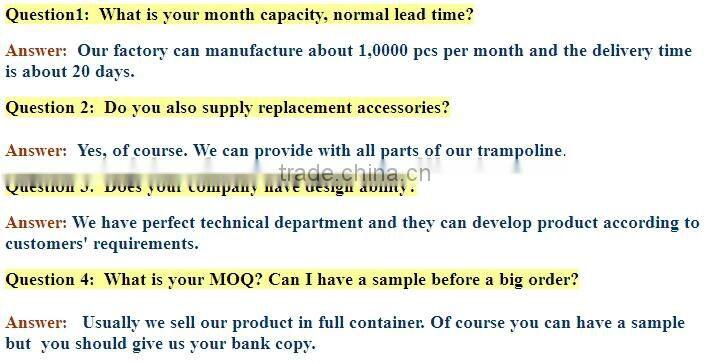 Fourstar wholesale cheasp gym equipment 4.5FT trampolie kids toys