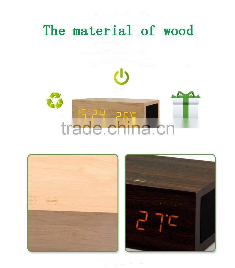 bluetooth speaker square Wooden bluetooth speaker with bass