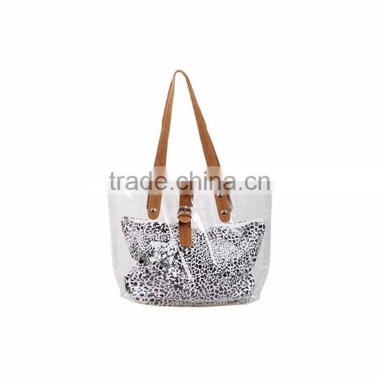 Hot selling fashion pvc beach bag with handle