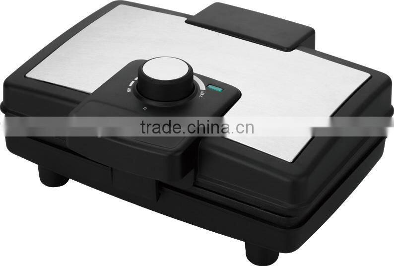 Stainless steel and bakelite top housing to hong kong waffle machine maker