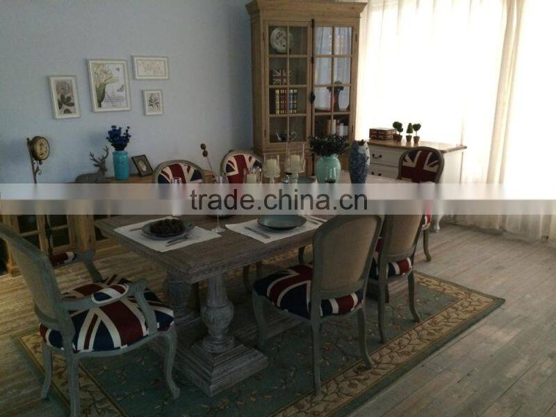 Antique PU leather wood bedroom furniture