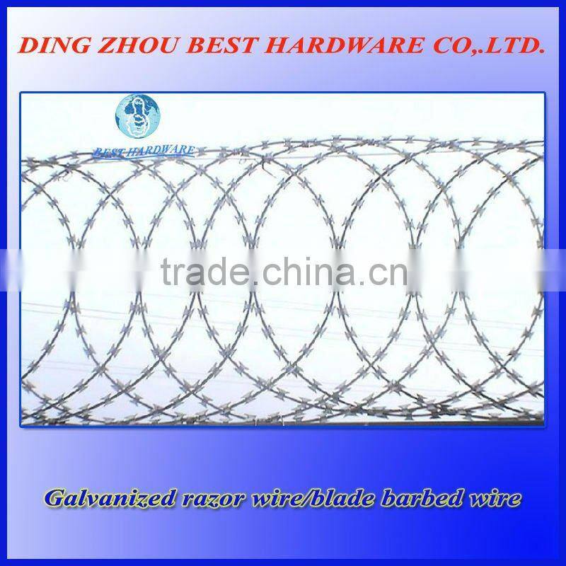 low price galvanized concertina razor barbed wire