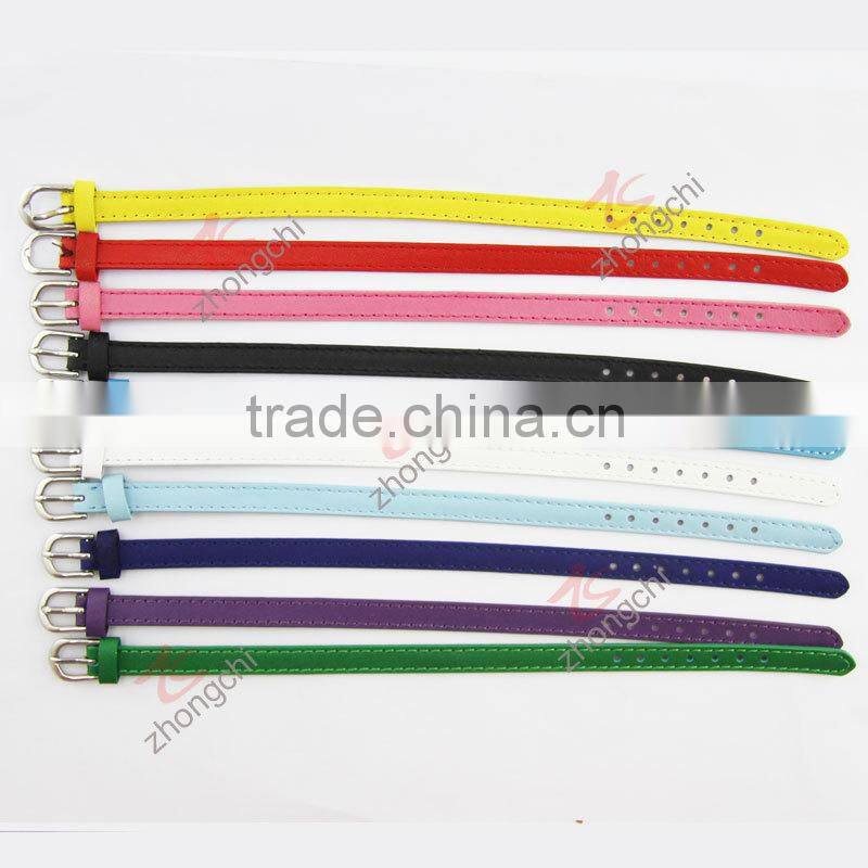 8MM width colorful genuine leather wrap bracelet