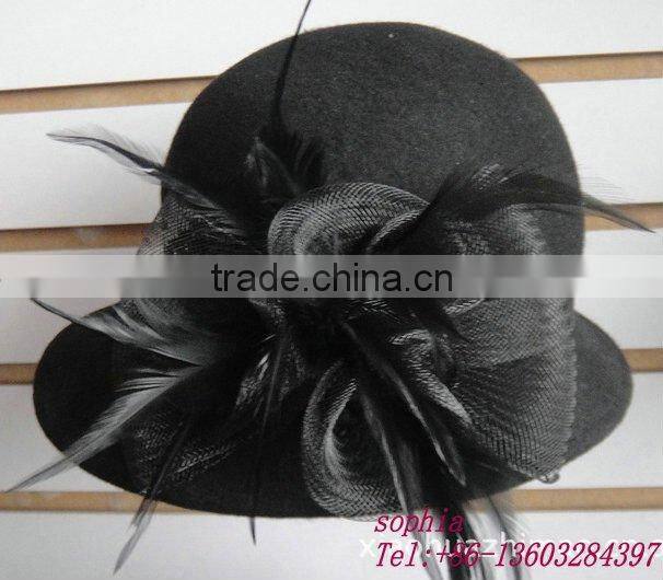 2012newest black cotton bucket flower hat .lady cotton hat.hot sell hat