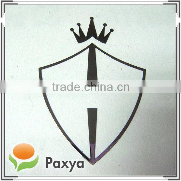 Silver shiny self adhesive metallic name plate sticker