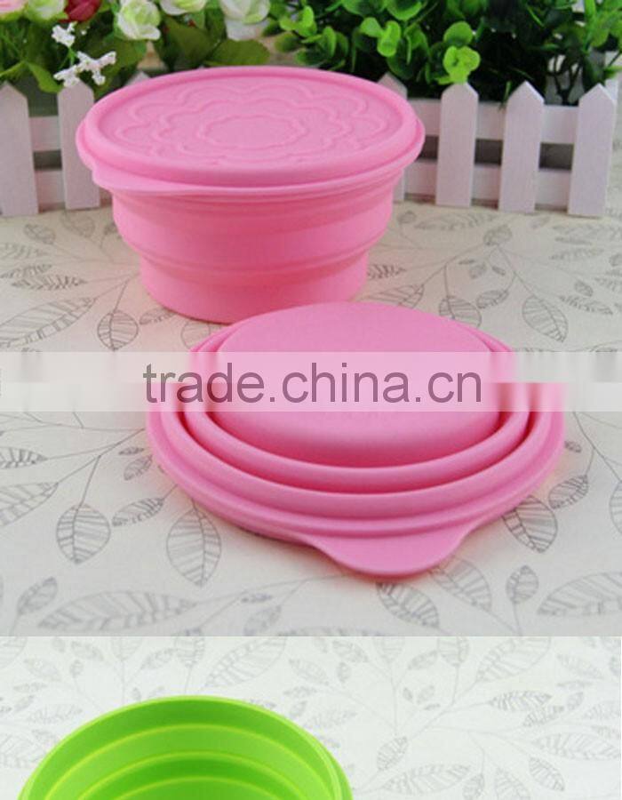For Pinic Outdoor Travel Foldable Silicone Water Bottle