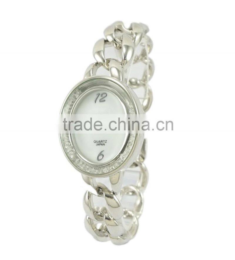 Analogous Metal good plating fit wrists specialize design crystal on the face Bracelet Watch For Women