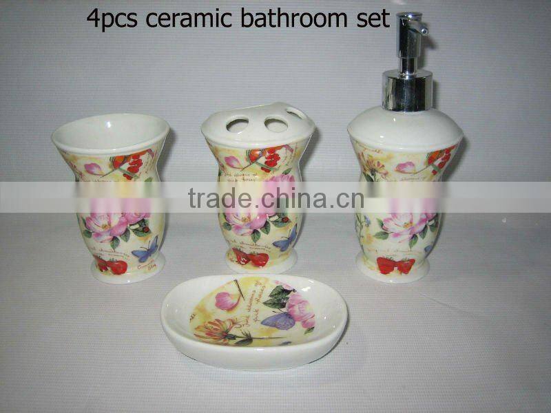 4pcs ceramic bathroom set