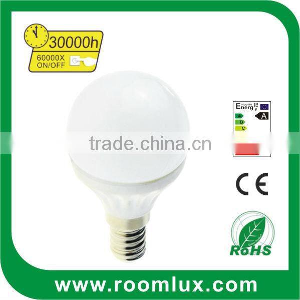E27 G80 Led Light Bulb with Plastic Housing and Aluminum Heat Sink