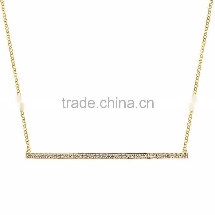 Platinum jewelry AAA zricon necklace in alloy wave edge necklace