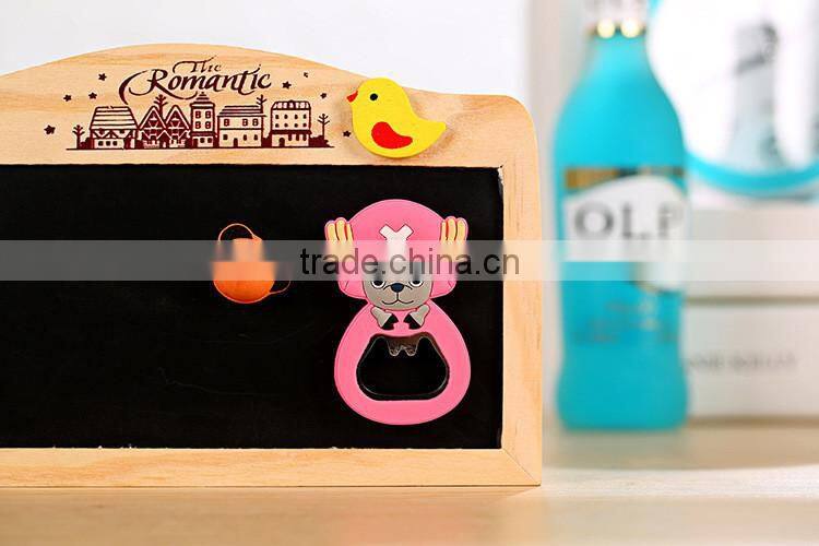 Wholesale Custom Cheap PVC Fridge Magnet Bottle Opener for Cola Drink