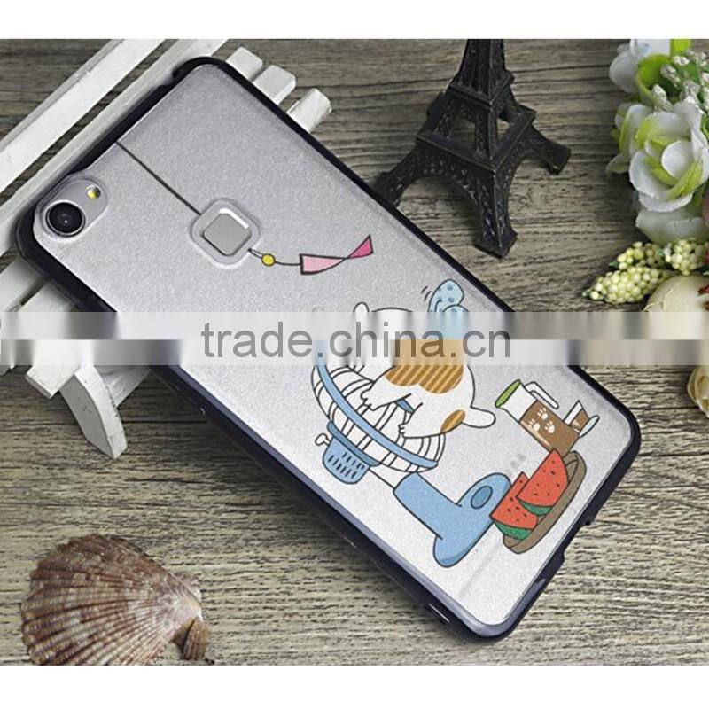 silk pattern TPU+PC bumper case for iphone 5s 6/6s 7 plus for Samsung note 4