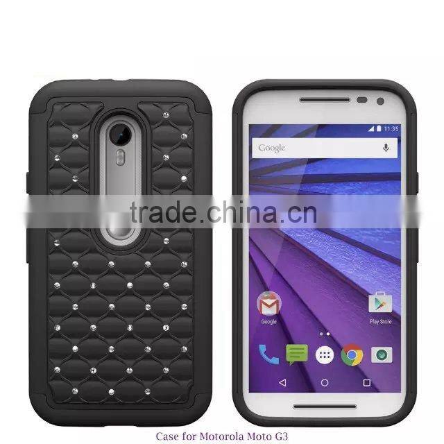 Customized Crystal Star Phone Case Cover Back for Moto G2 G3