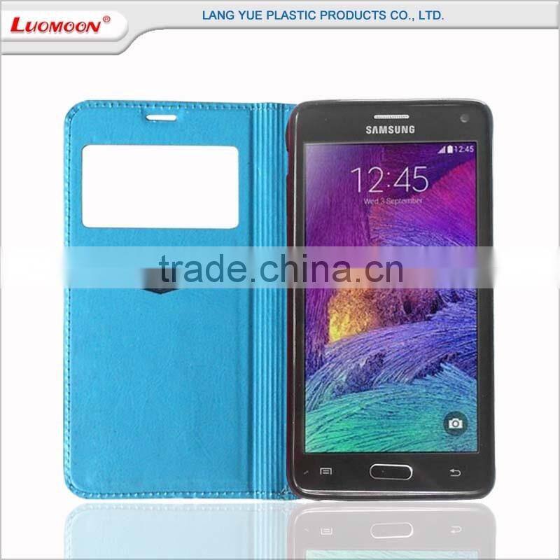 For samsung galaxy note 4 window view flip cover case