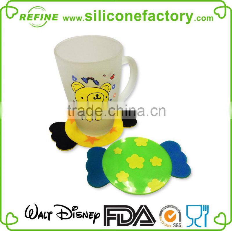 Most popular Eco-friendly candy shaped silicone coffee cups mat