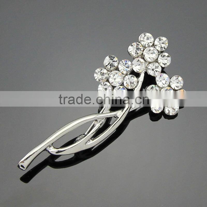 2015 fashion sliver latest fashion artificial diamond dubai latest fashion brooch pin