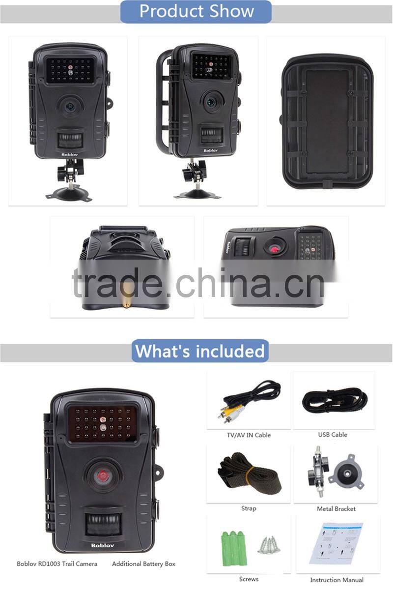 RD1003 8MP Hunting Camera Trail Scouting Wildlife IR Night Vision LED Infrared