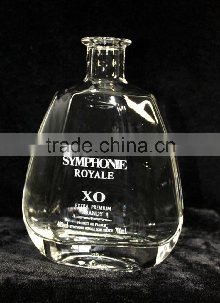 Wholesale empty liquor Mini unique wine glass bottles