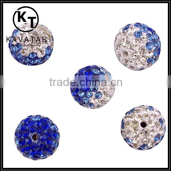 blue cheap shamballa bead landing charms