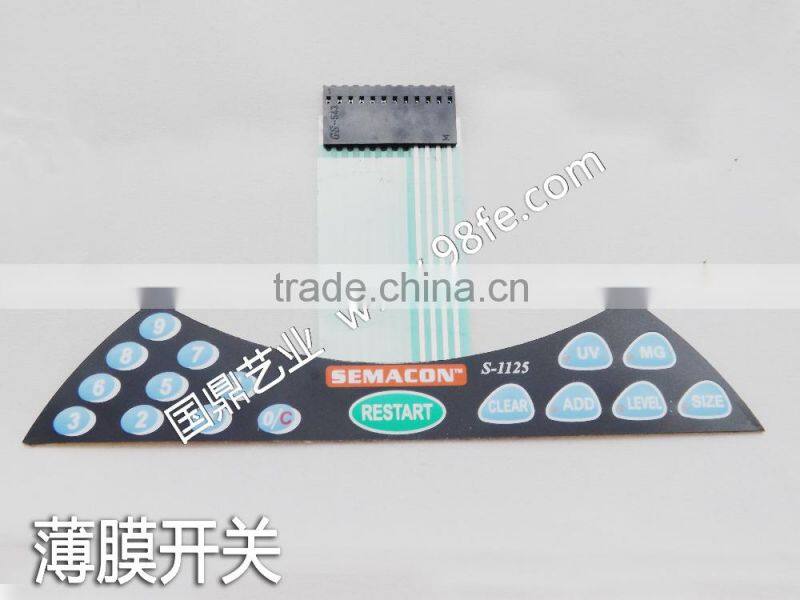 Printed Tactile Membrane Switch Keypad With Flexible Circuit