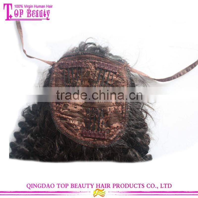 Factory price sell 100% virgin human hair drawstring ponytail no shed no tangle human afro kinky hair ponytail
