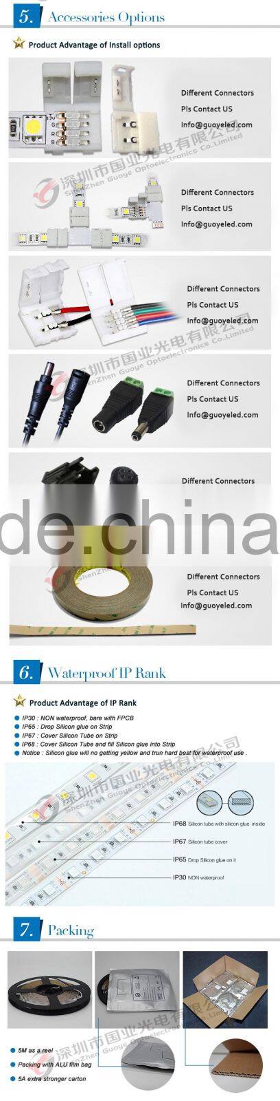 Shenzhen Manufacturer double row led strip light 2835 120led with ip67 ip68 waterproof