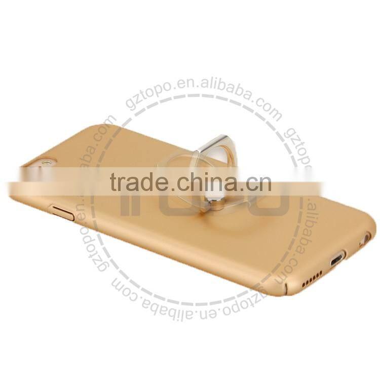wholesale bracket metal cover mobile phone Anti falling finger ring stand holder back case for iphone 6 6s plus
